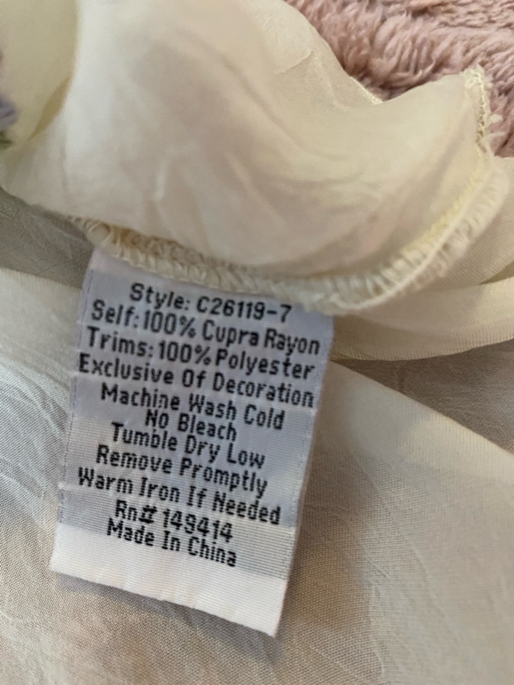 Johnny Was Embroidered Cream Boho Tunic Top L - Picture 6 of 6